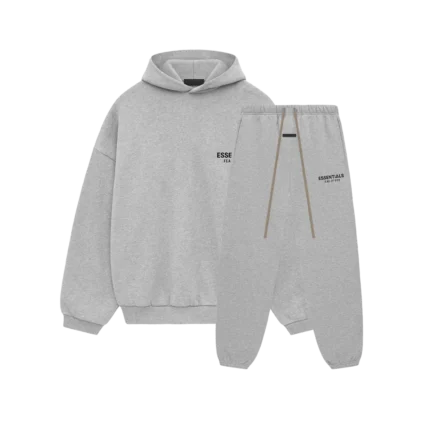 Ensemble complet en polaire Fear of God Essentials gris chiné clair