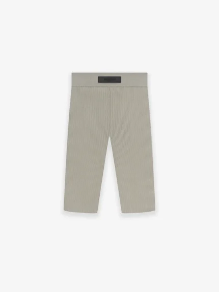 Short de sport côtelé en maille pour femme