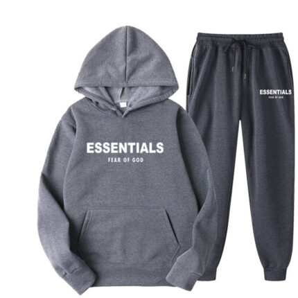 Sweat à capuche Essentials Fear of God Gris foncé