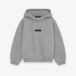 Sweat à capuche Essentials couleur avoine chiné foncé