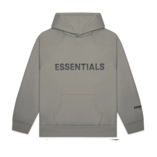 Sweat-a-capuche-Essentials-gris Sweat à capuche Essentials gris - Image 1