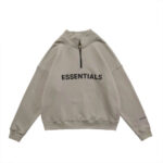 Sweat à capuche ample à demi-zip et col montant Essentials