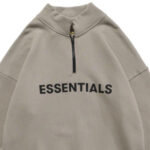 Sweat à capuche ample à demi-zip et col montant Essentials - Image 2
