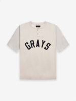 T-shirt Henley Fear of God Grays – Crème