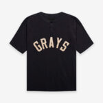 T-shirt Henley Fear of God Grays – Noir