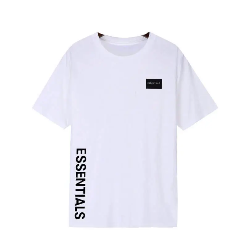 T-shirt blanc Essentials avec logo imprimé sur le côté